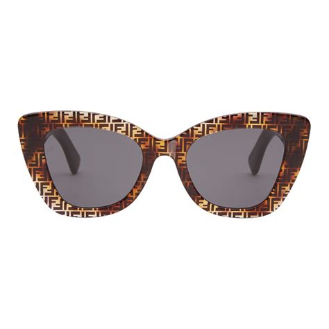 fendi havana sunglasses cat eye|Fendi sunglasses price.